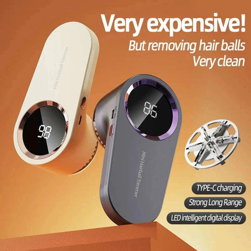 Electric Lint Remover with LED Digital Display-Grey