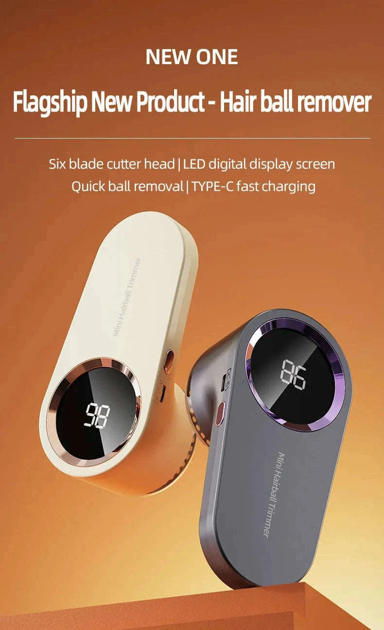 Electric Lint Remover with LED Digital Display-Grey