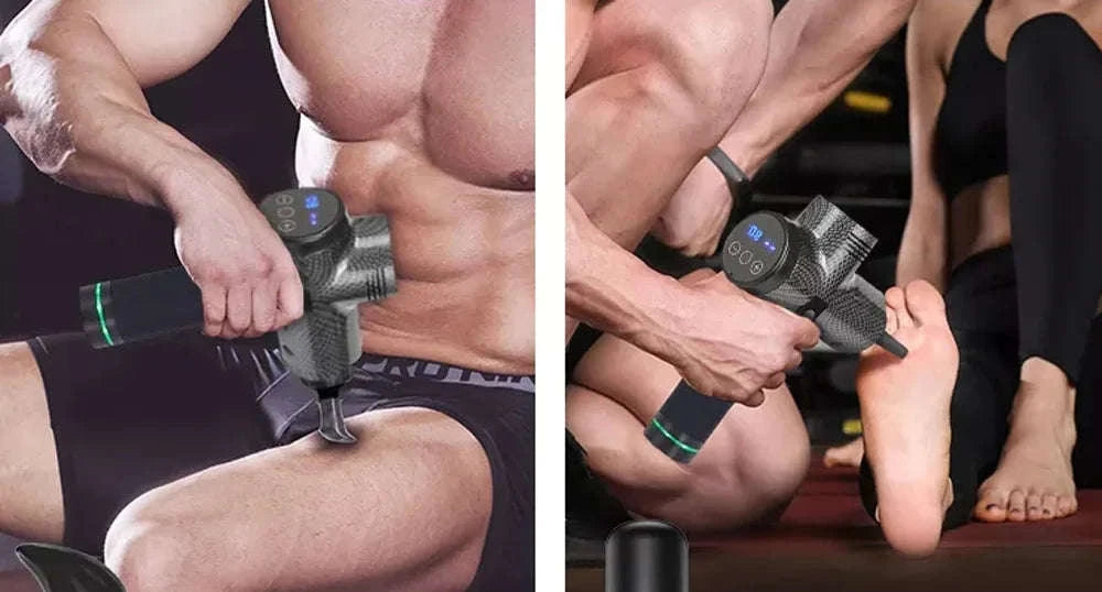 Electric Massage Gun for Deep Tissue Muscle Relief-Carbon brazing / Type USB