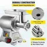 Electric Meat Grinder 1100W Stainless Steel Commercial-850W / Canada / 120kg/h