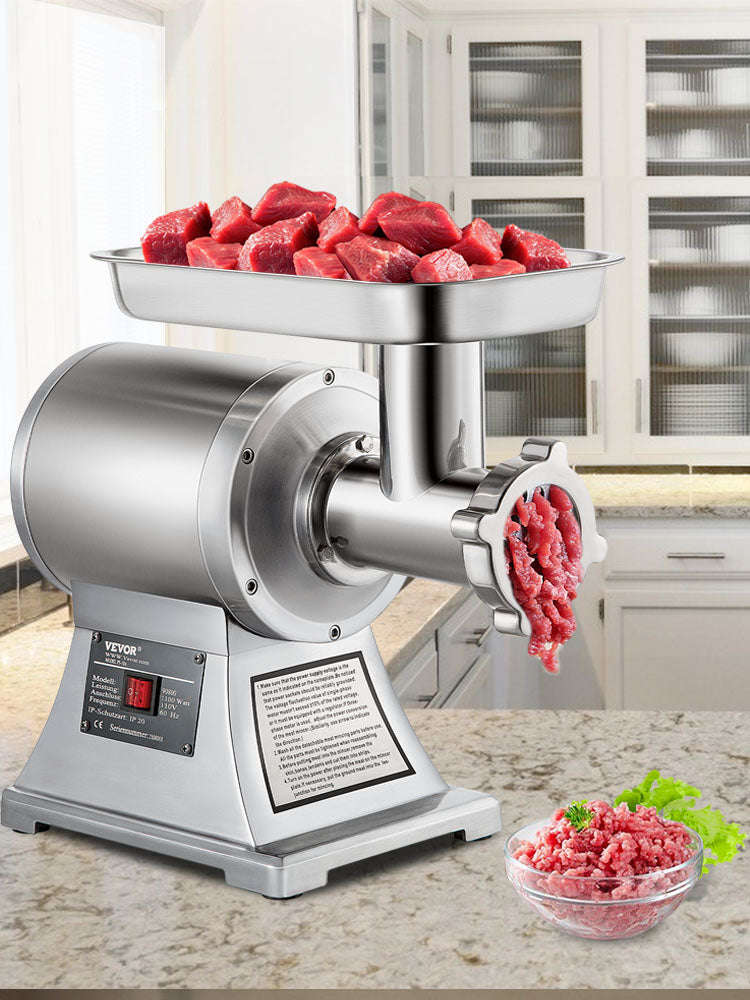 Electric Meat Grinder 550 lbs/h Stainless Steel Mincer-sliver / United States