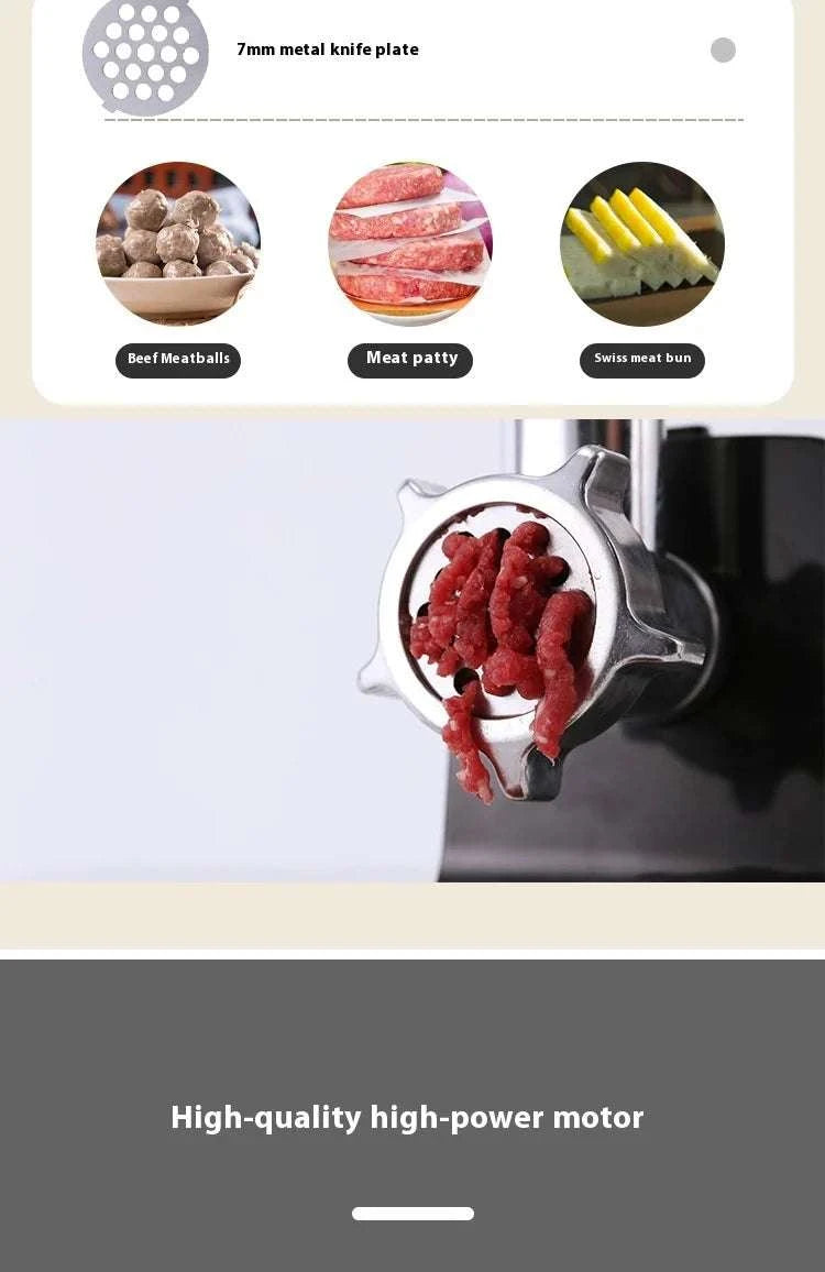 Electric Meat Grinder 800W Stainless Steel Sausage & Food Mincer-Meat grinder veget / EU