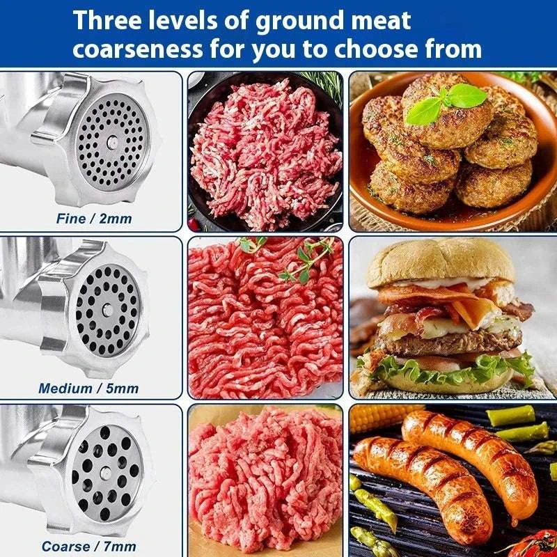 Electric Meat Grinder 800W Stainless Steel Sausage & Food Mincer-Meat grinder veget / EU