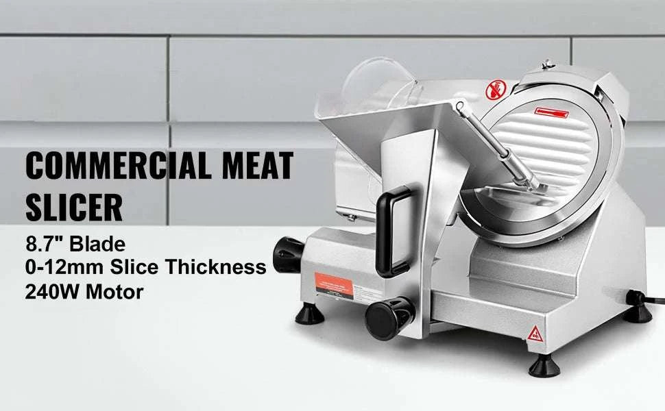 Electric Meat Slicer 8" Carbon Steel Blade with Adjustable Thickness-8inch / United States