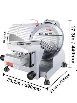 Electric Meat Slicer Adjustable Thickness 8-Inch Blade 200W–340W-340W / United States