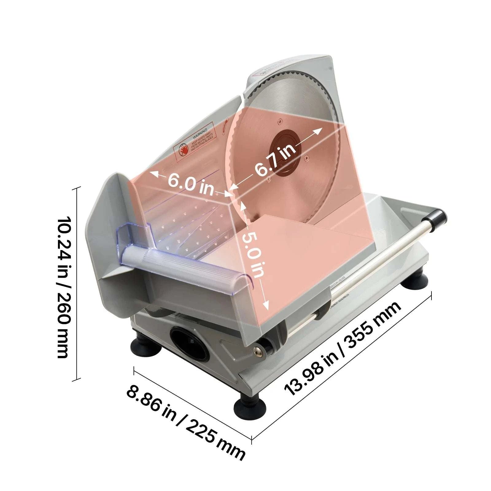 Electric Meat Slicer with Adjustable Thickness & Dual Blades-10 inch 320W / United States