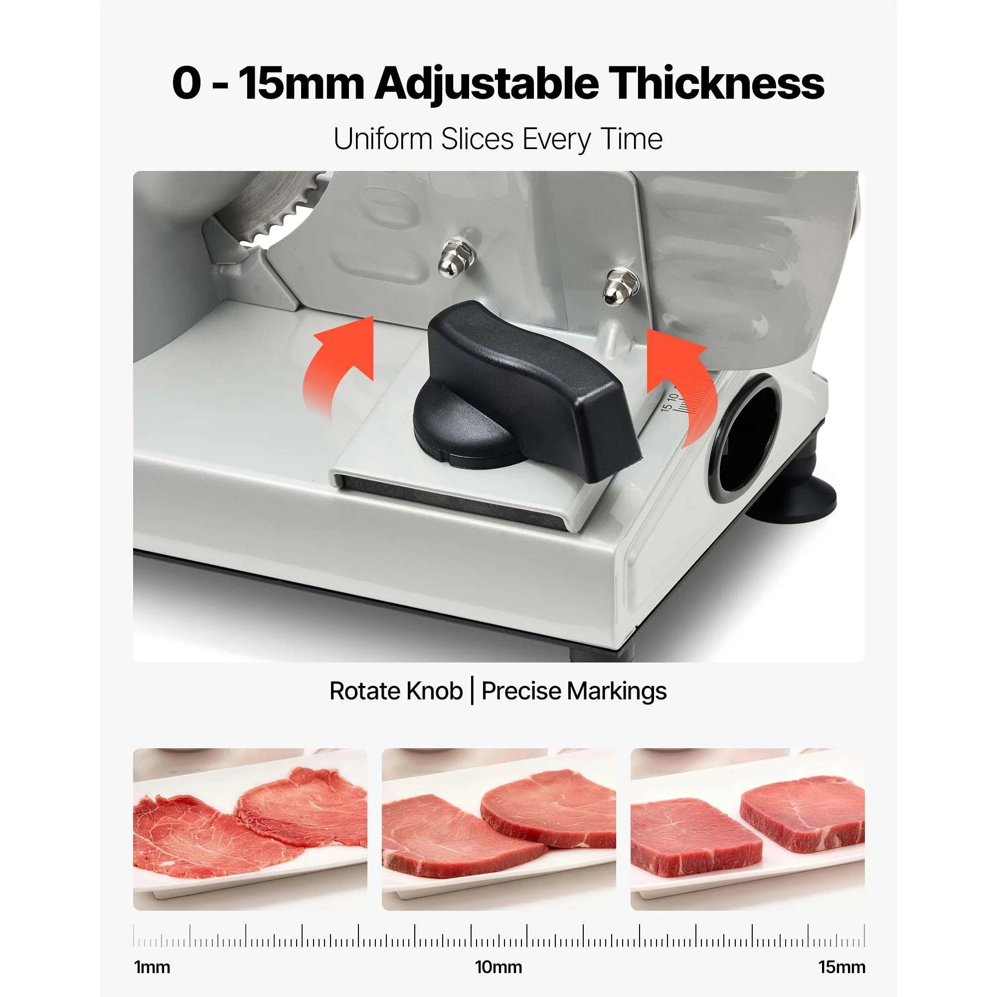 Electric Meat Slicer with Adjustable Thickness & Dual Blades-10 inch 320W / United States