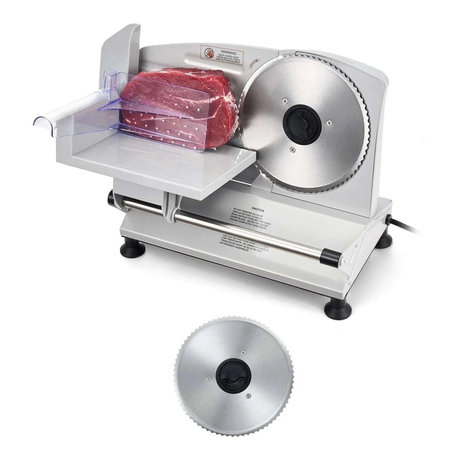 Electric Meat Slicer with Adjustable Thickness & Dual Blades-10 inch 320W / United States