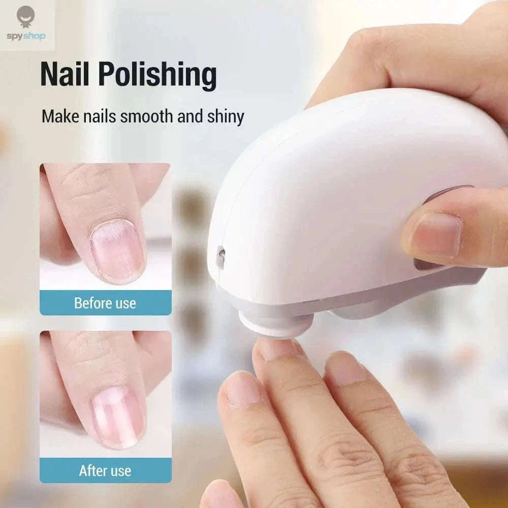 Electric Nail Trimmer & Polisher with LED and Rechargeable Power-Default Title