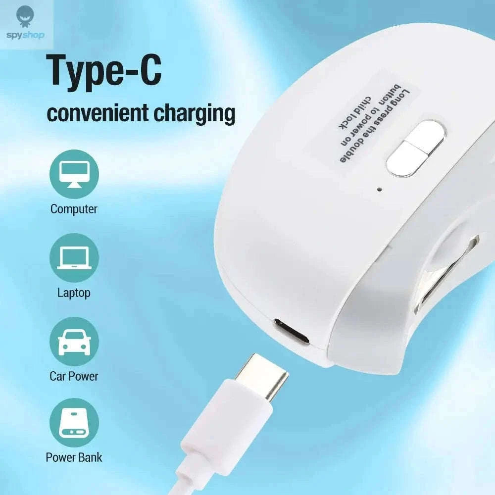 Electric Nail Trimmer & Polisher with LED and Rechargeable Power-Default Title