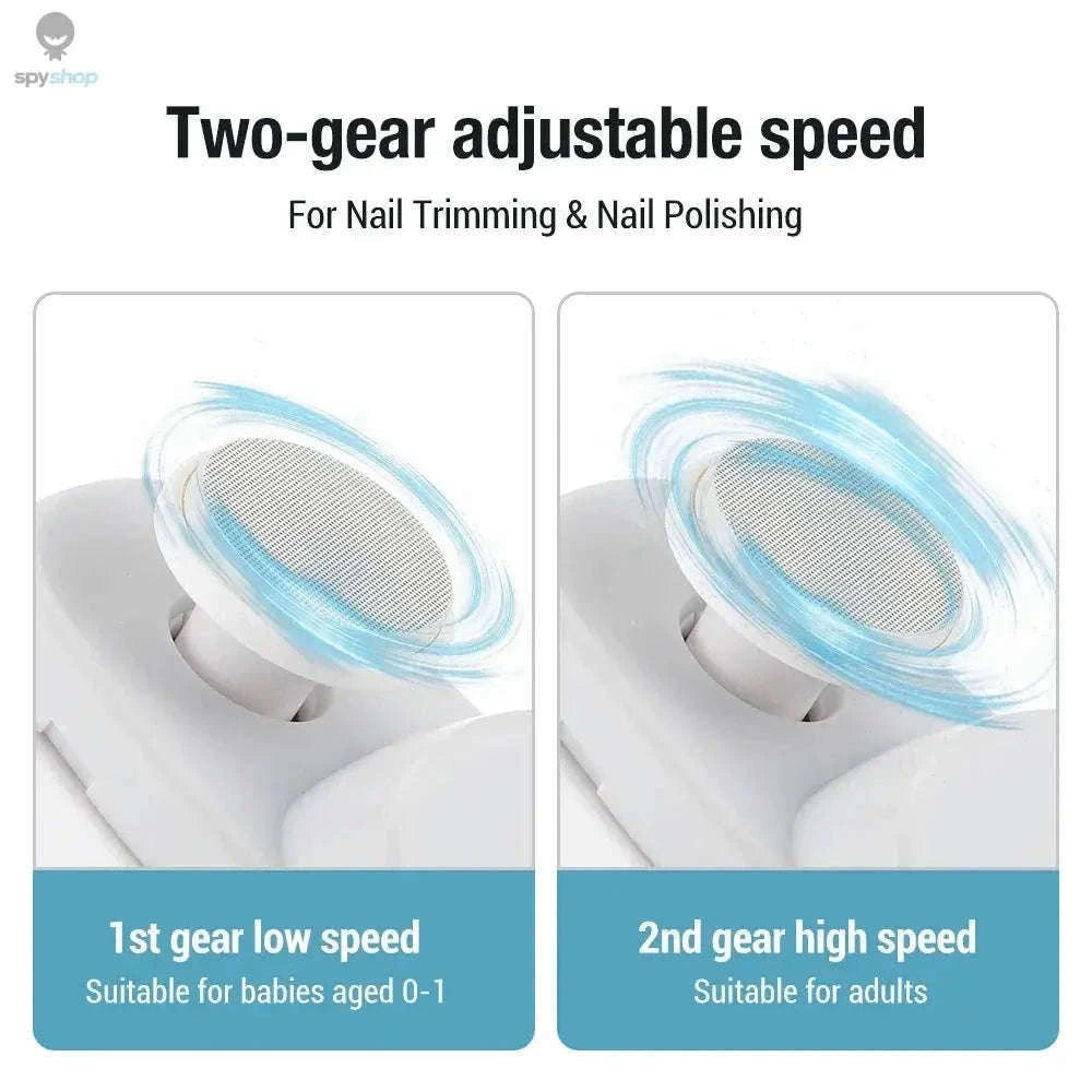 Electric Nail Trimmer & Polisher with LED and Rechargeable Power-Default Title