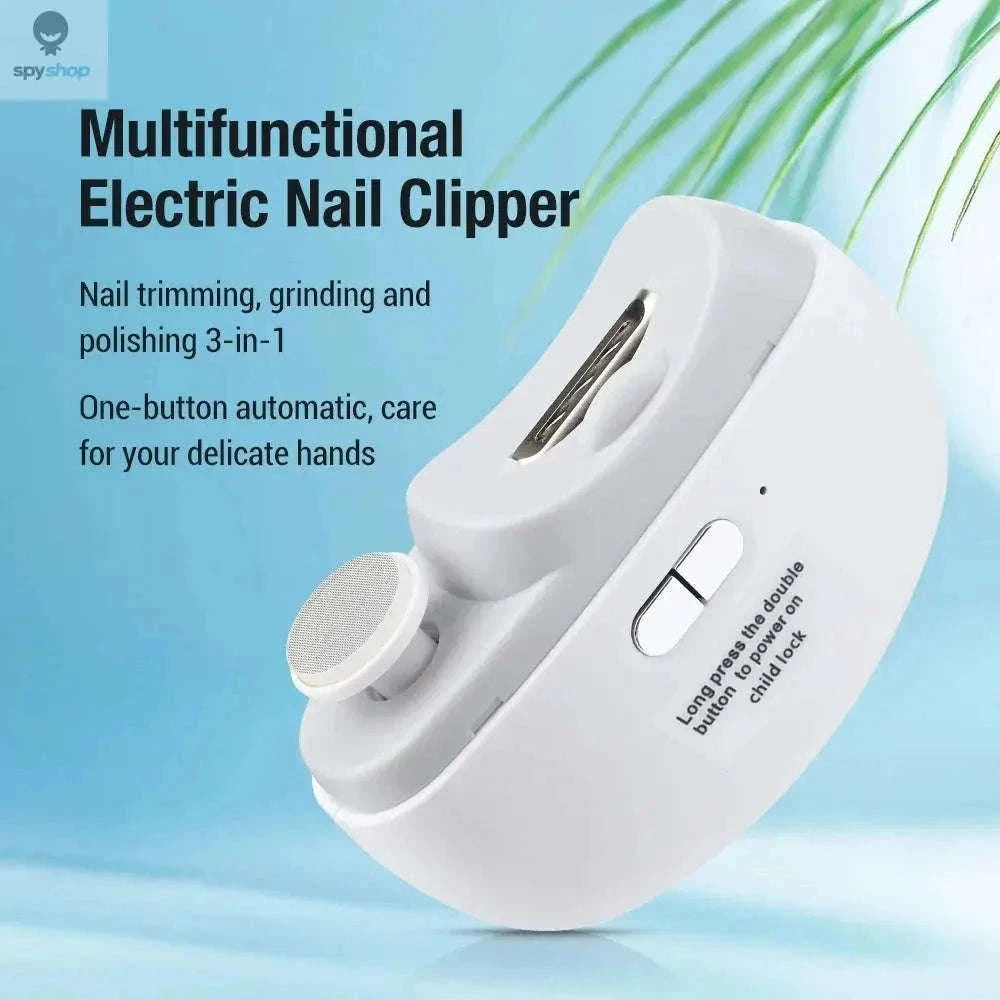 Electric Nail Trimmer & Polisher with LED and Rechargeable Power-Default Title
