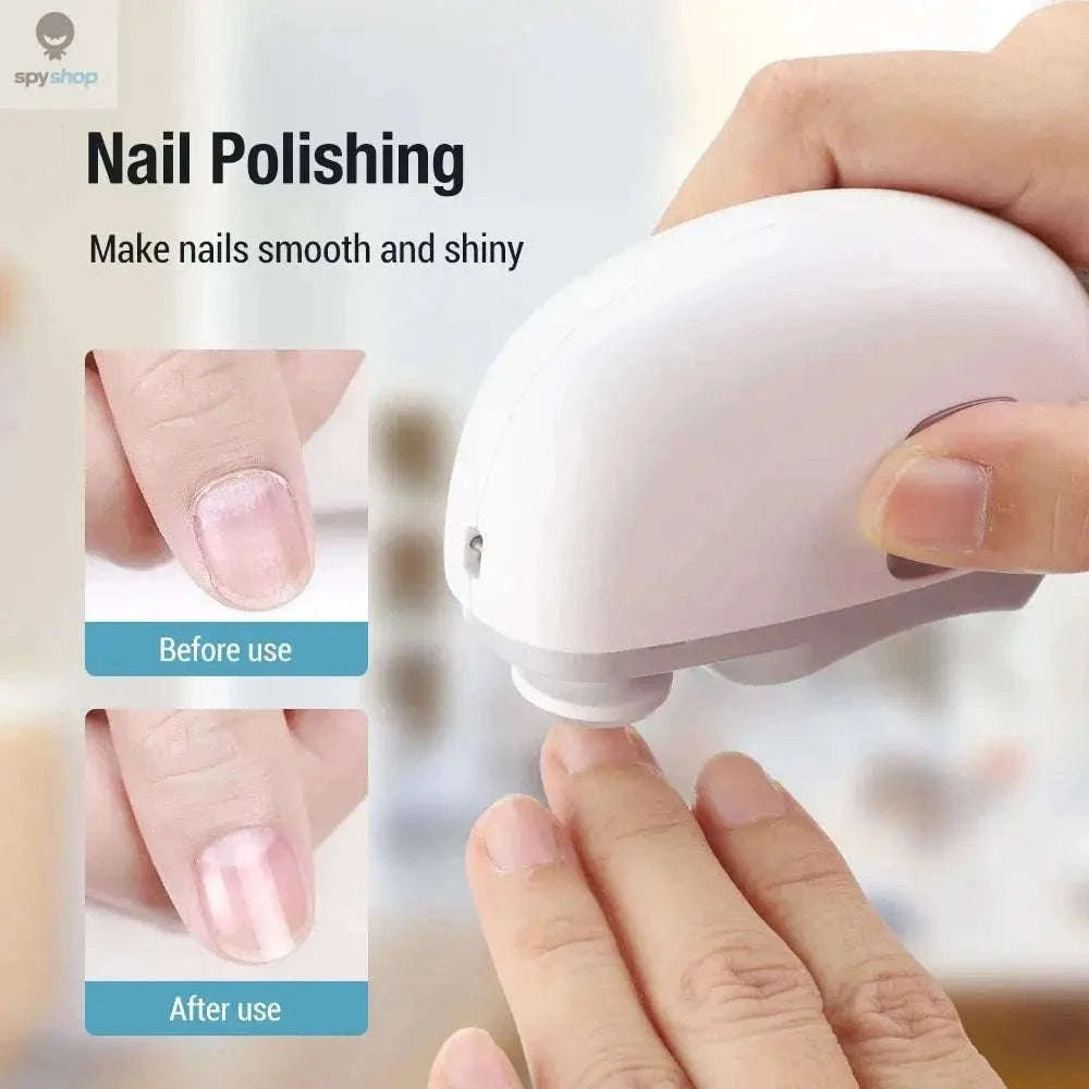 Electric Nail Trimmer & Polisher with LED and Rechargeable Power-Default Title