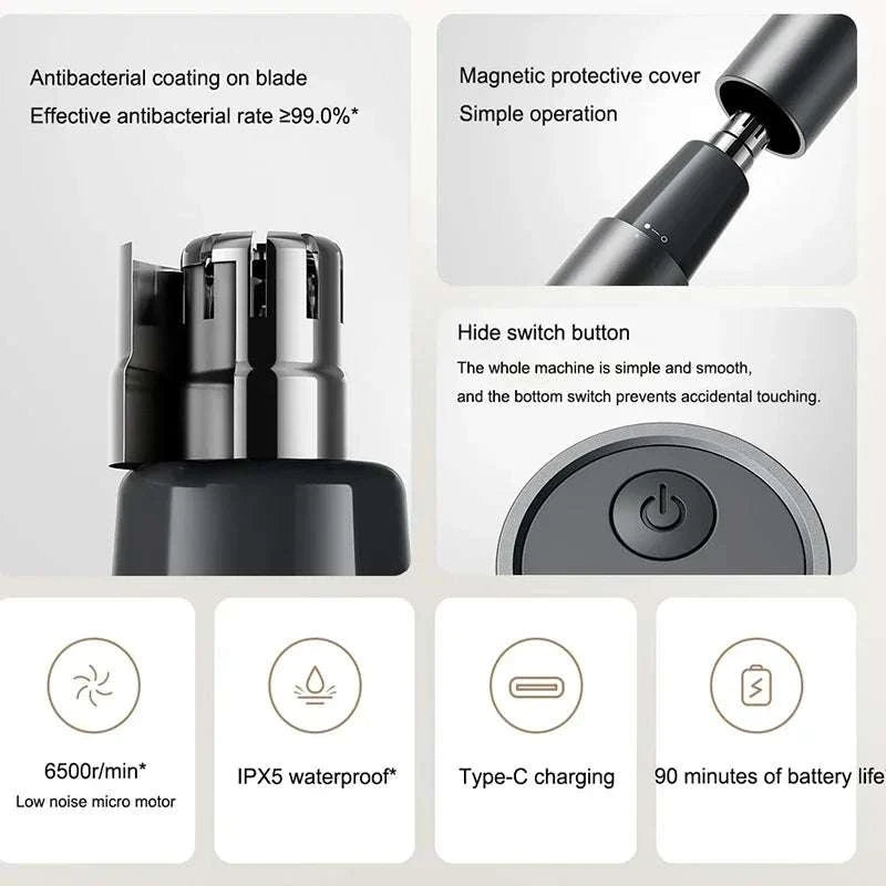 Electric Nose Hair Trimmer Rechargeable Painless Grooming Tool-Mijia nose hair trim / China Mainland