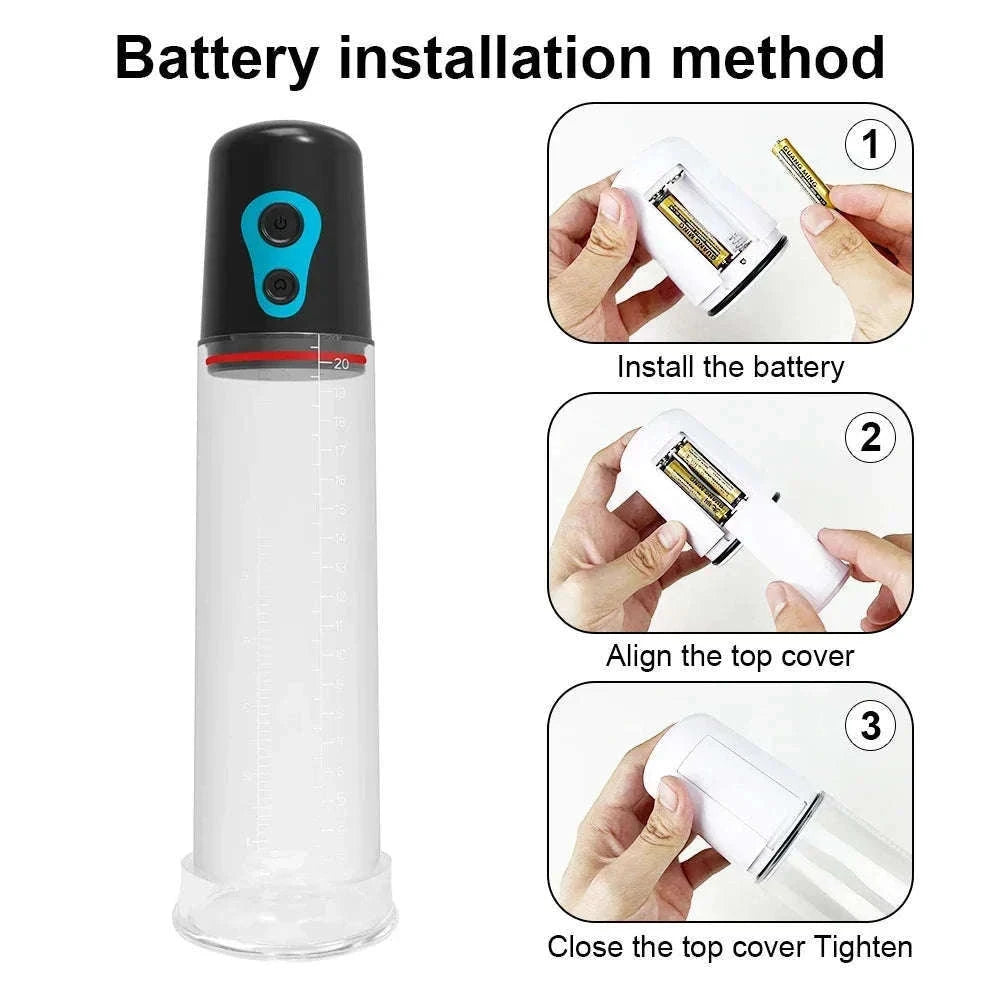 Electric Penis Pump with Adjustable Vacuum and Quick Release-YJB08-BK