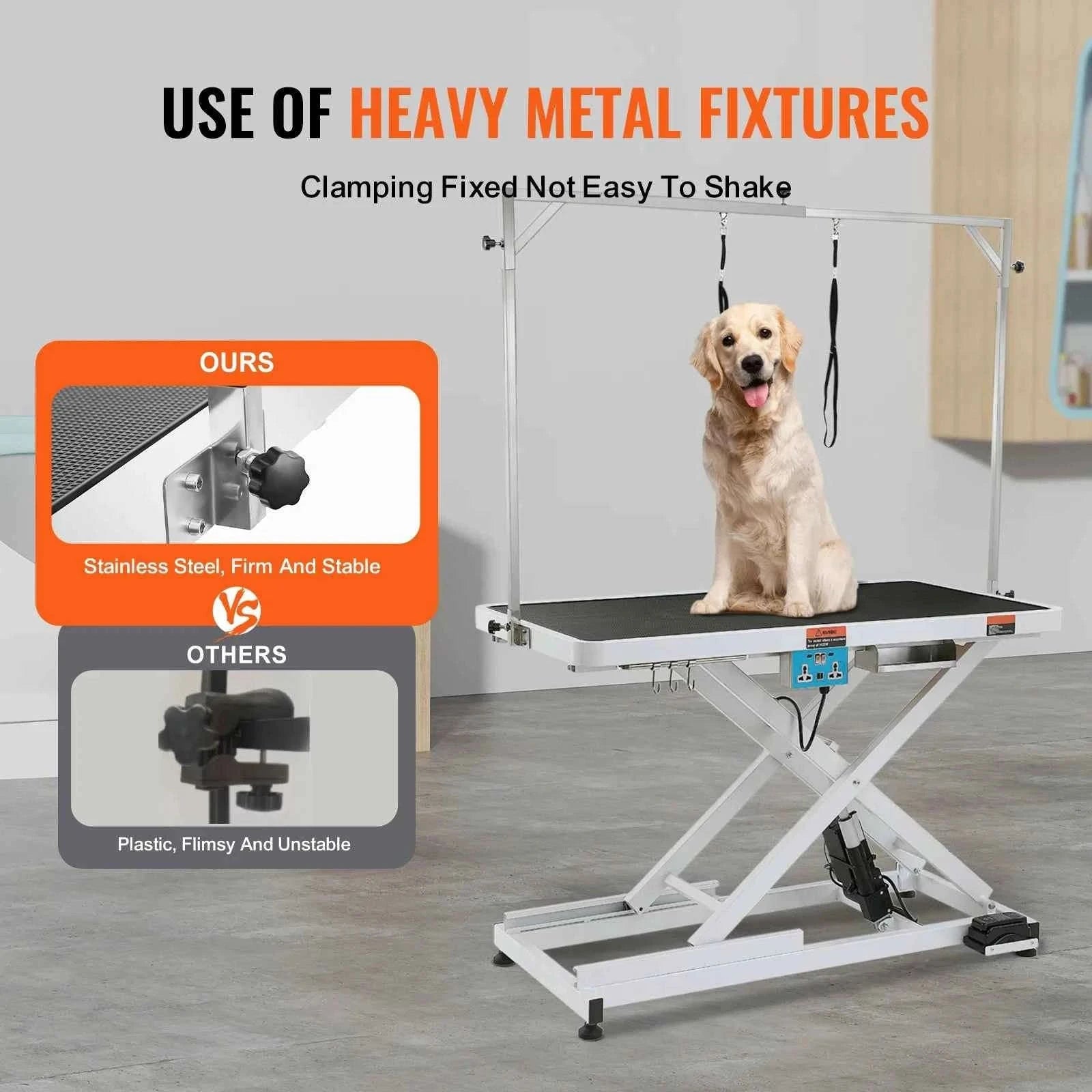 Electric Pet Grooming Table with Adjustable Arm for Large Dogs-50inch / United States