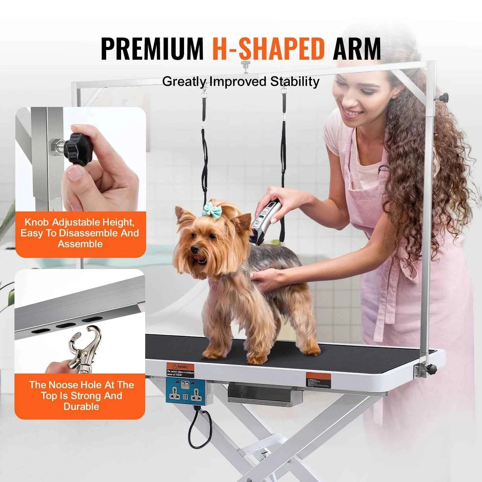 Electric Pet Grooming Table with Adjustable Arm for Large Dogs-50inch / United States
