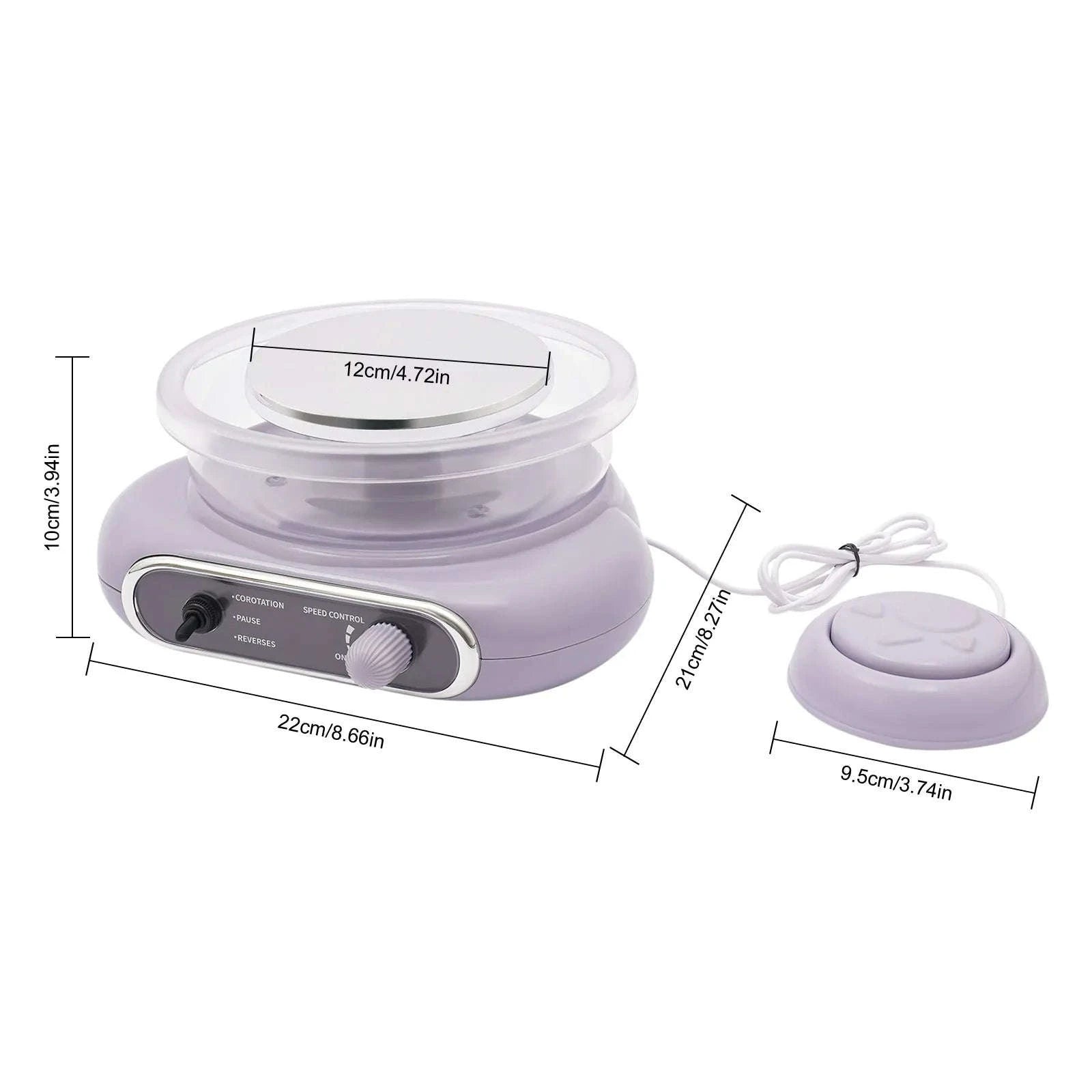 Electric Pottery Wheel Kit with Clay, Tools & 0–200RPM Speed Control-Taro Grey / United States