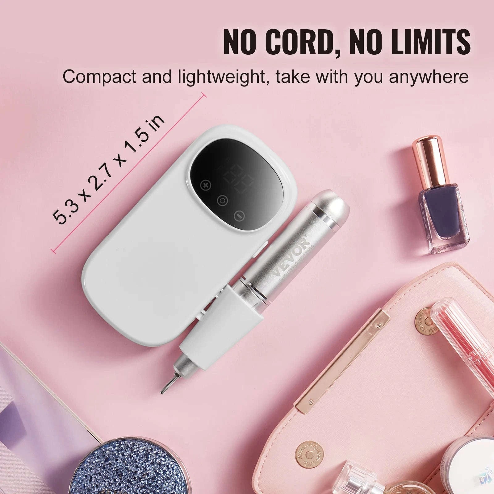 Electric Rechargeable Nail Drill 35000RPM Portable Cordless Nail File Machine-40k / Canada