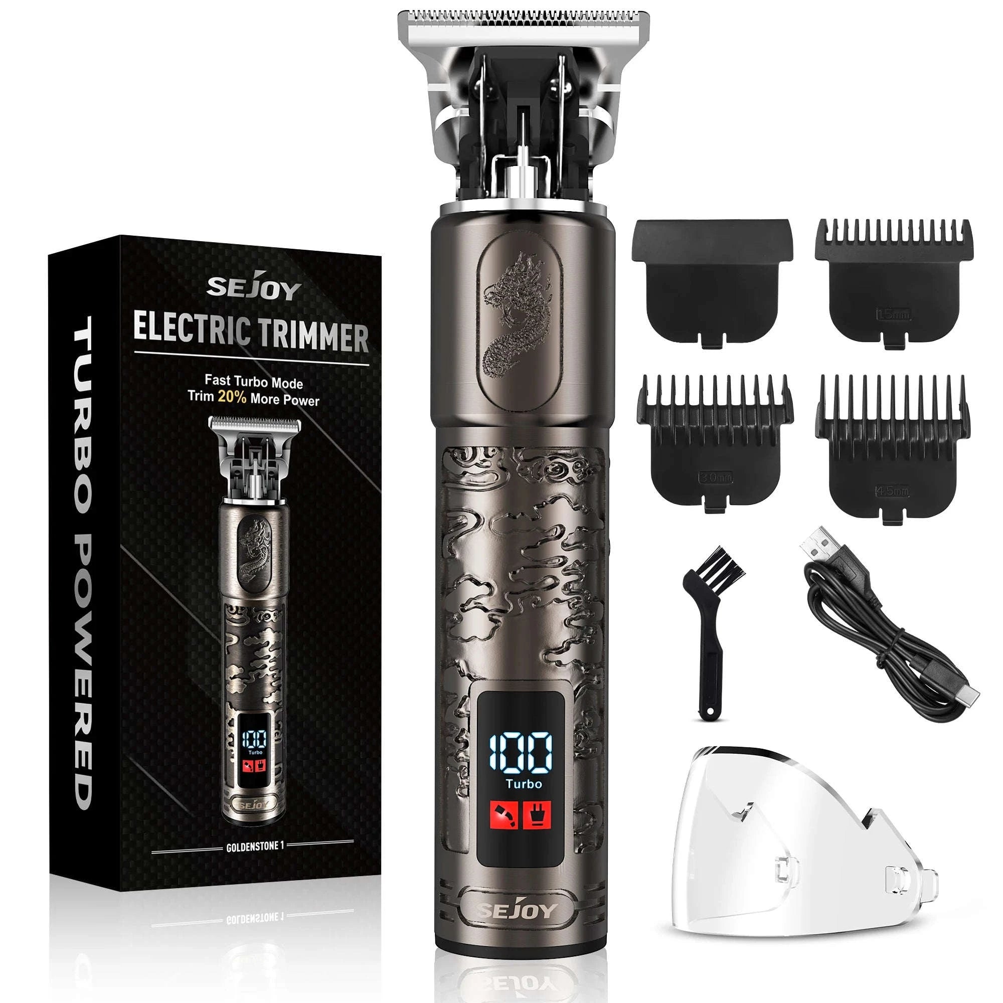 Electric Rotary Shaver for Men with 3D Floating Heads & Trimmer Kit-GARY / United States