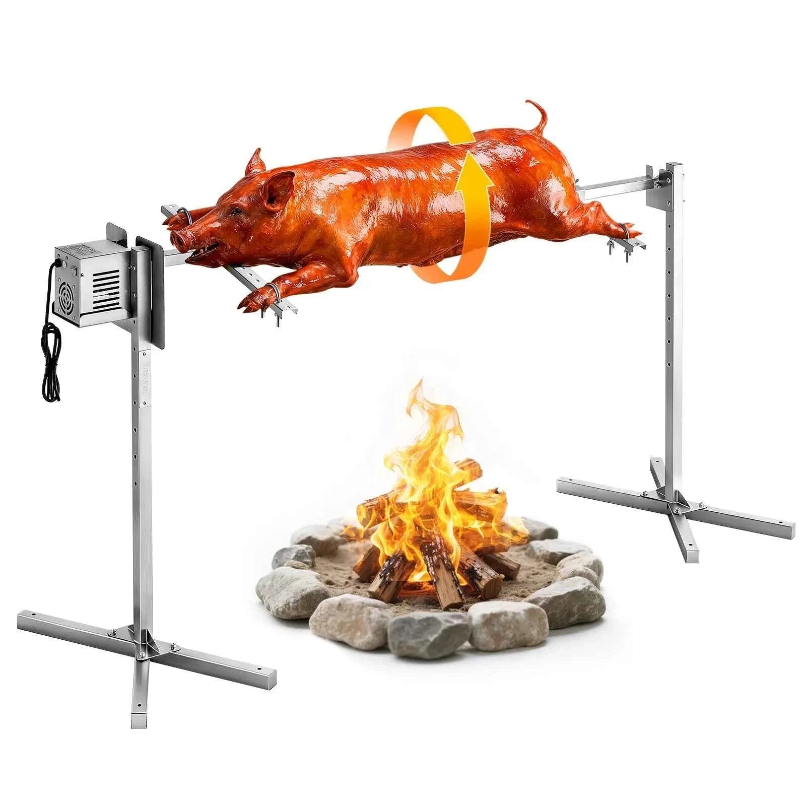 Electric Rotisserie Grill Kit Stainless Steel Automatic Grilling Kit-56inch / france