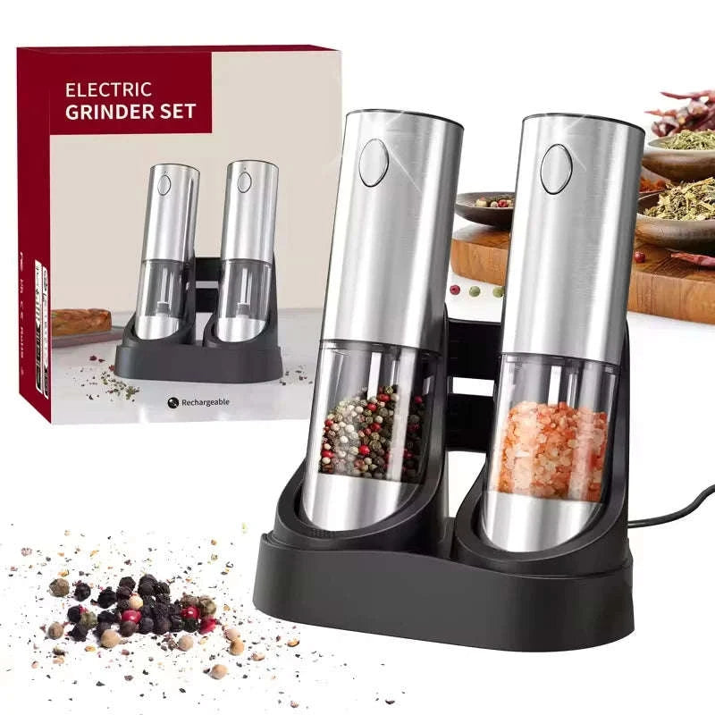 Electric Salt and Pepper Grinder Set with Rechargeable Base-KYMQ-32C-H52
