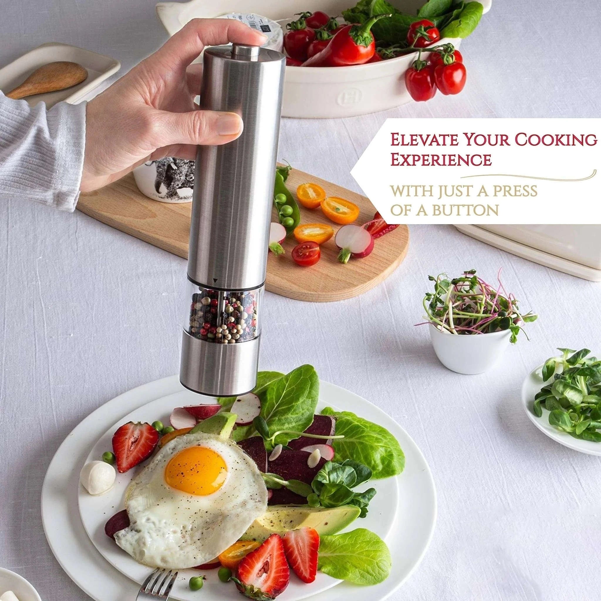 Electric Salt & Pepper Grinder Set-2pcs
