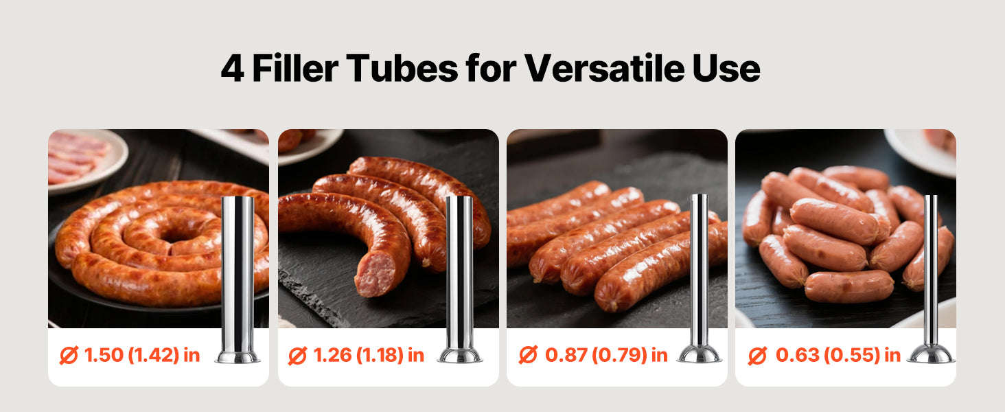 Electric Sausage Stuffer 10L Vertical Meat Filler with 4 Tubes-10L / United States