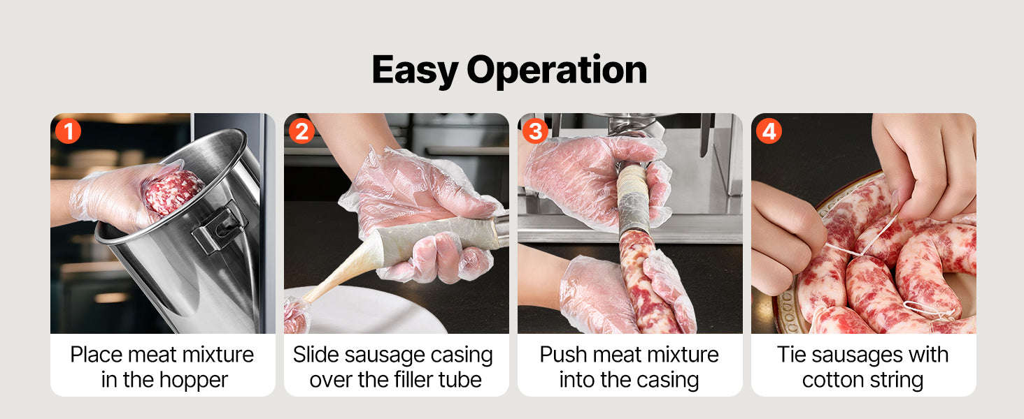 Electric Sausage Stuffer 10L Vertical Meat Filler with 4 Tubes-10L / United States