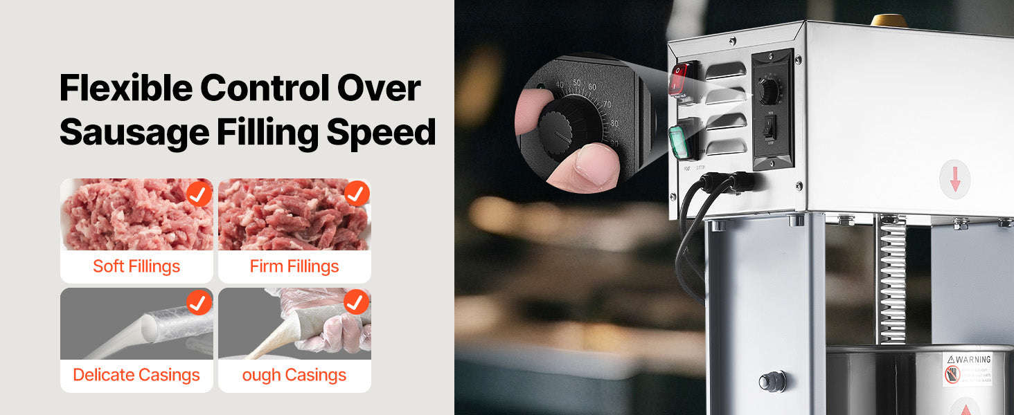 Electric Sausage Stuffer 10L Vertical Meat Filler with 4 Tubes-10L / United States