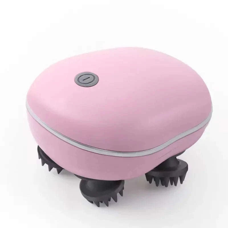 Electric Scalp Head Massager with Red Light Therapy-green