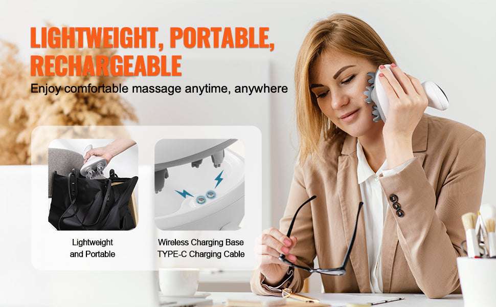 Electric Scalp Massager with 6 Modes Waterproof Rechargeable-