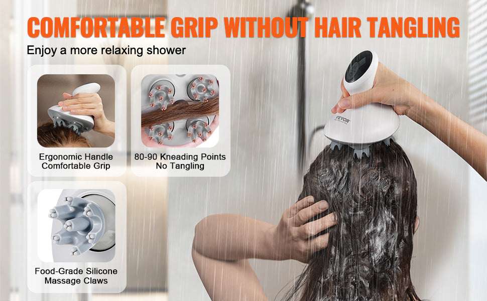 Electric Scalp Massager with 6 Modes Waterproof Rechargeable-
