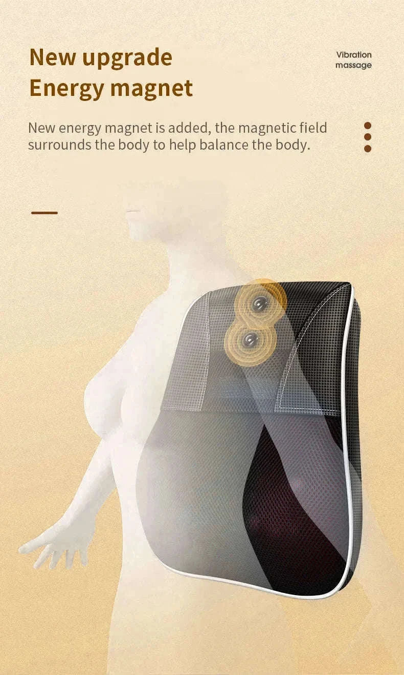 Electric Shiatsu Massage Pillow for Neck, Back and Shoulders-Ordinary model / EU Plug