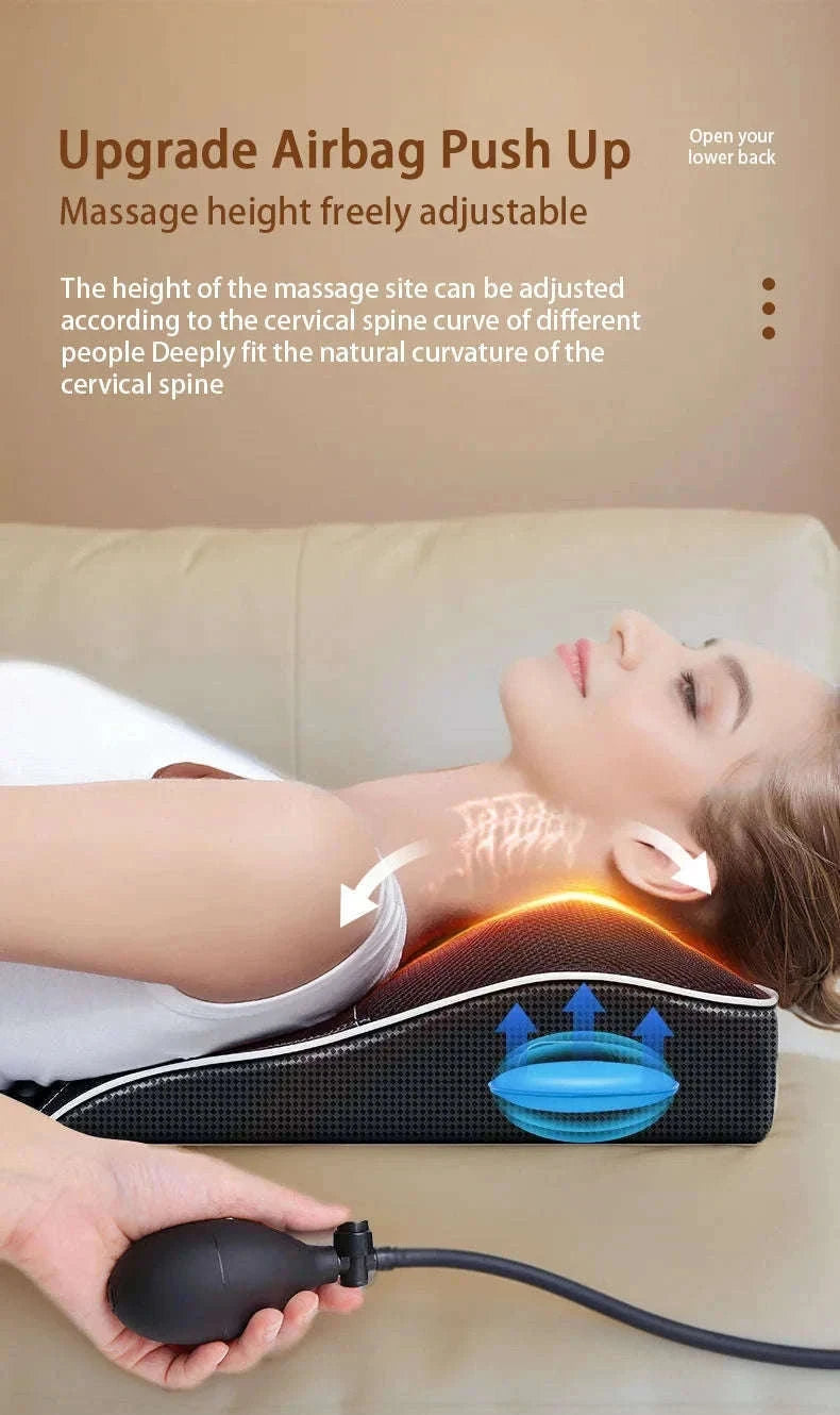 Electric Shiatsu Massage Pillow for Neck, Back and Shoulders-Ordinary model / EU Plug