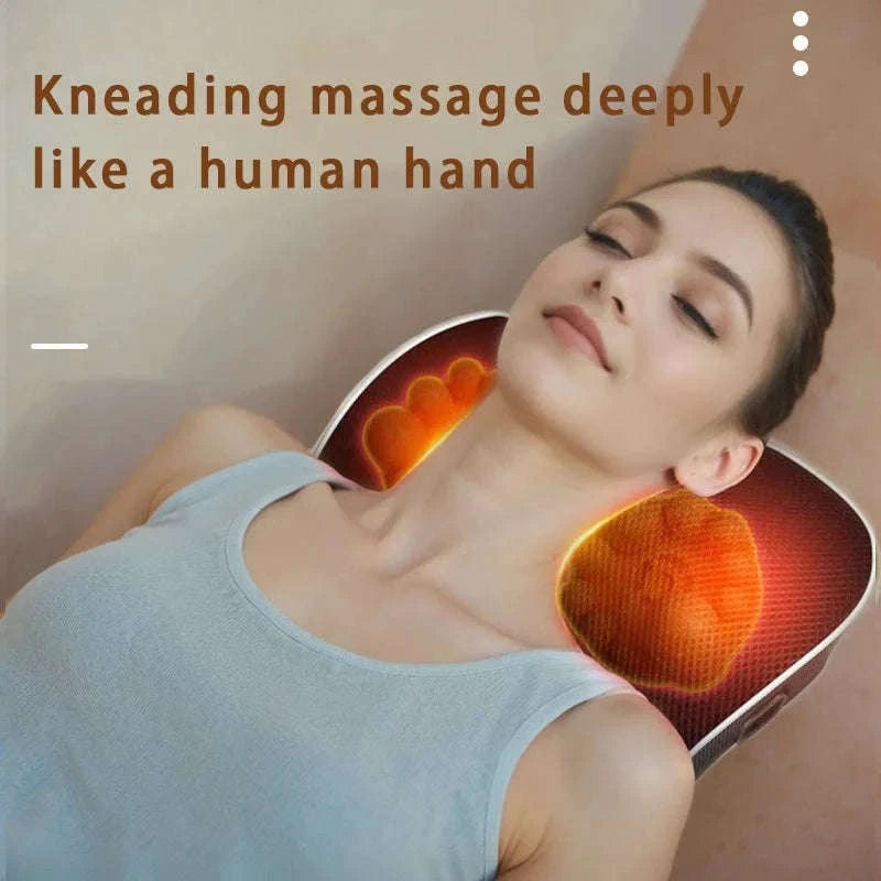 Electric Shiatsu Massage Pillow for Neck, Back and Shoulders-Ordinary model / EU Plug