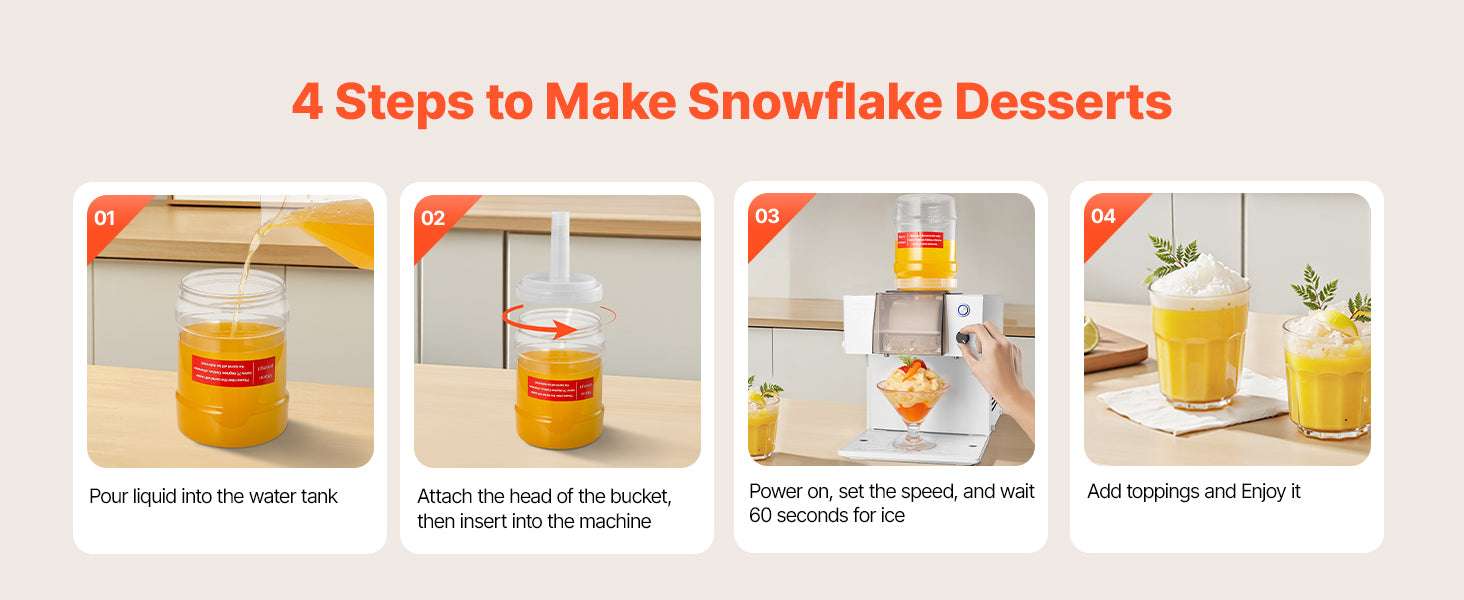 Electric Snowflake Ice Machine 40–80KG/24H Shaved Ice Maker-80kg per 24H / United States