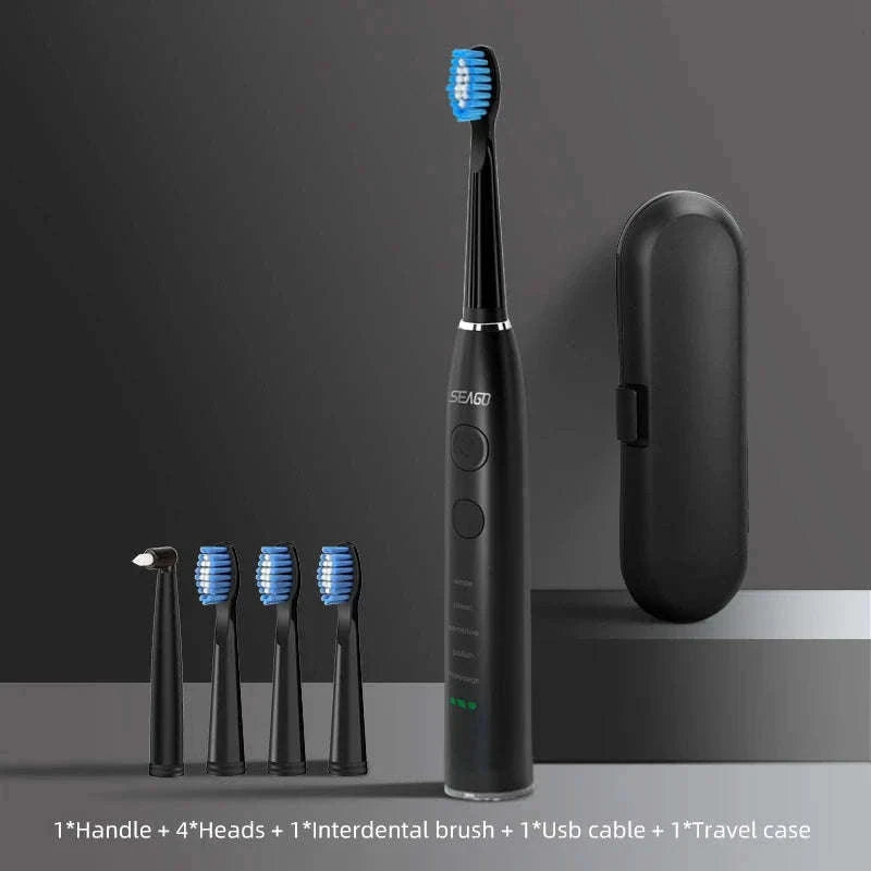 Electric Sonic Toothbrush SG-575 for a Cleaner Daily Routine-575 Black