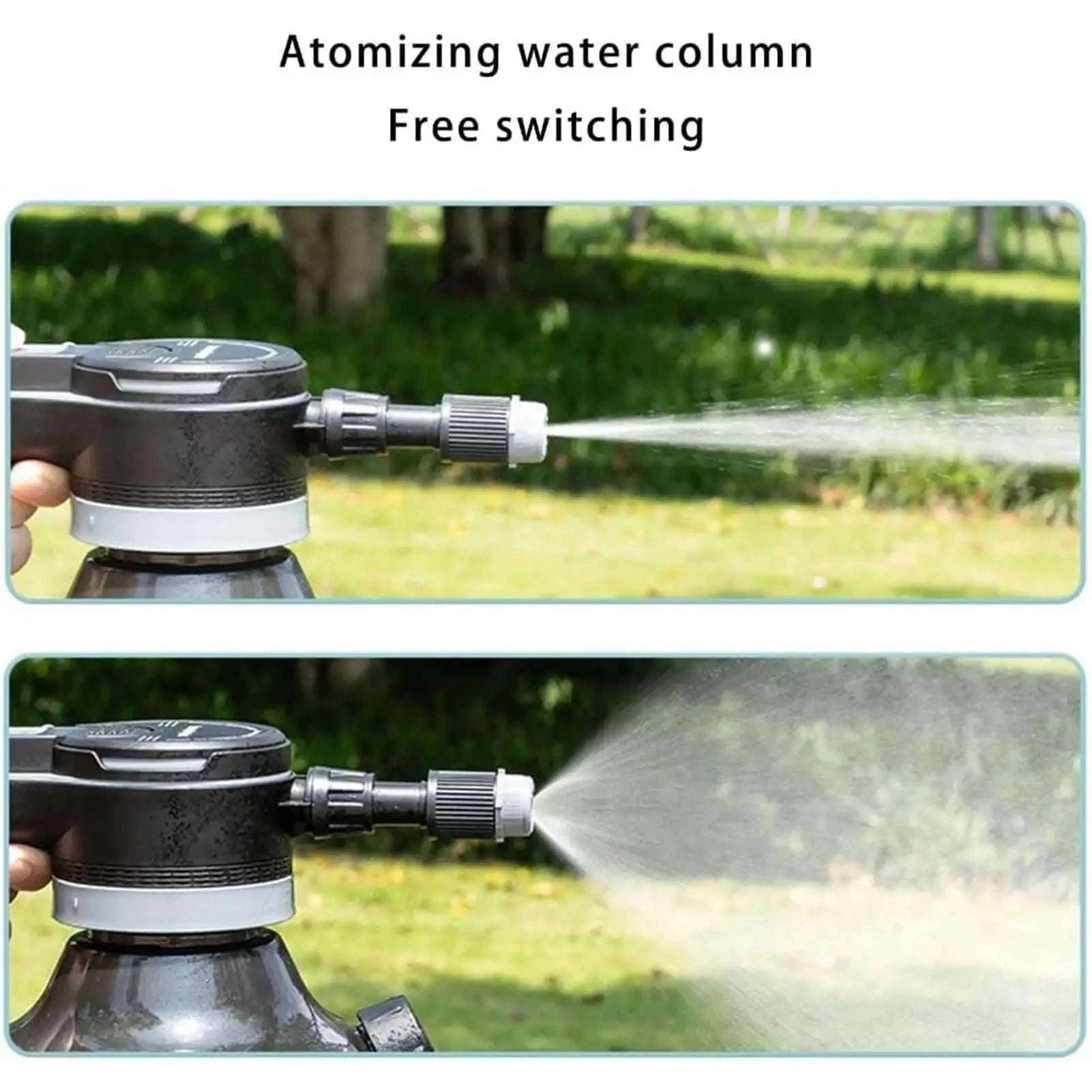 Electric Spray Bottle 3L Cordless Automatic Plant Mister with Adjustable Nozzles-Black