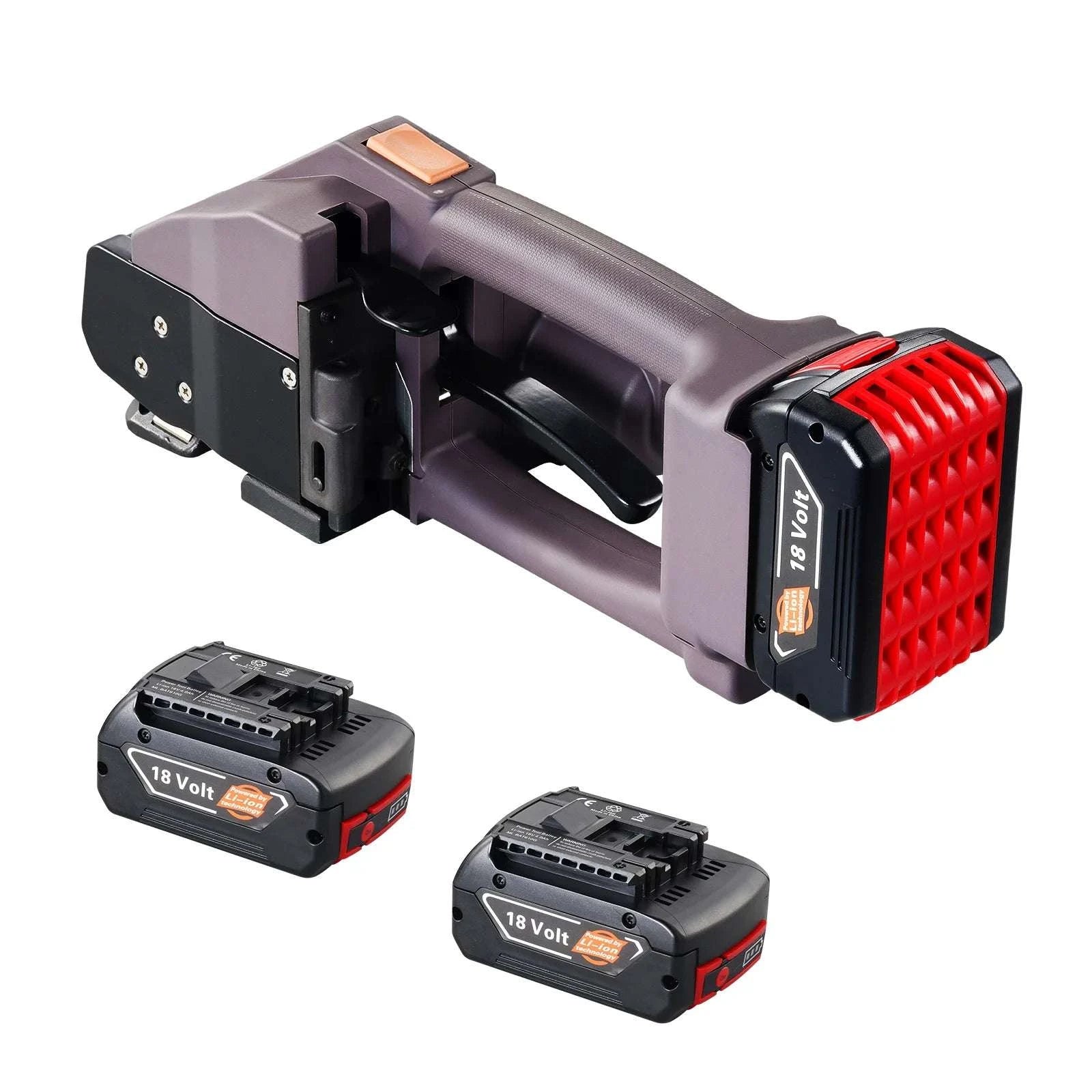 Electric Strapping Machine for PP/PET Bands with Dual Batteries-brown / United States