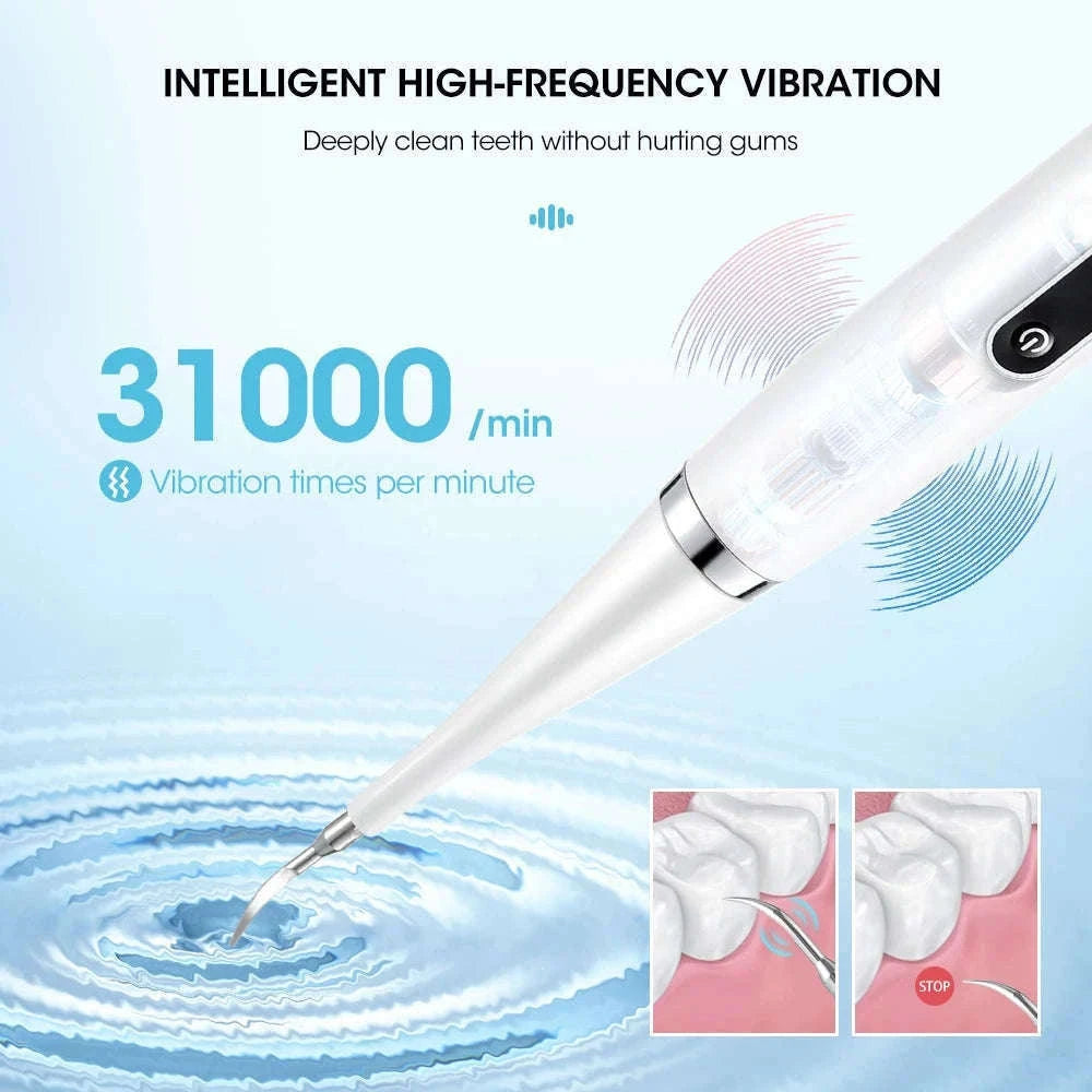 Electric Teeth Cleaner Ultrasonic Dental Scaler for Home Use-black