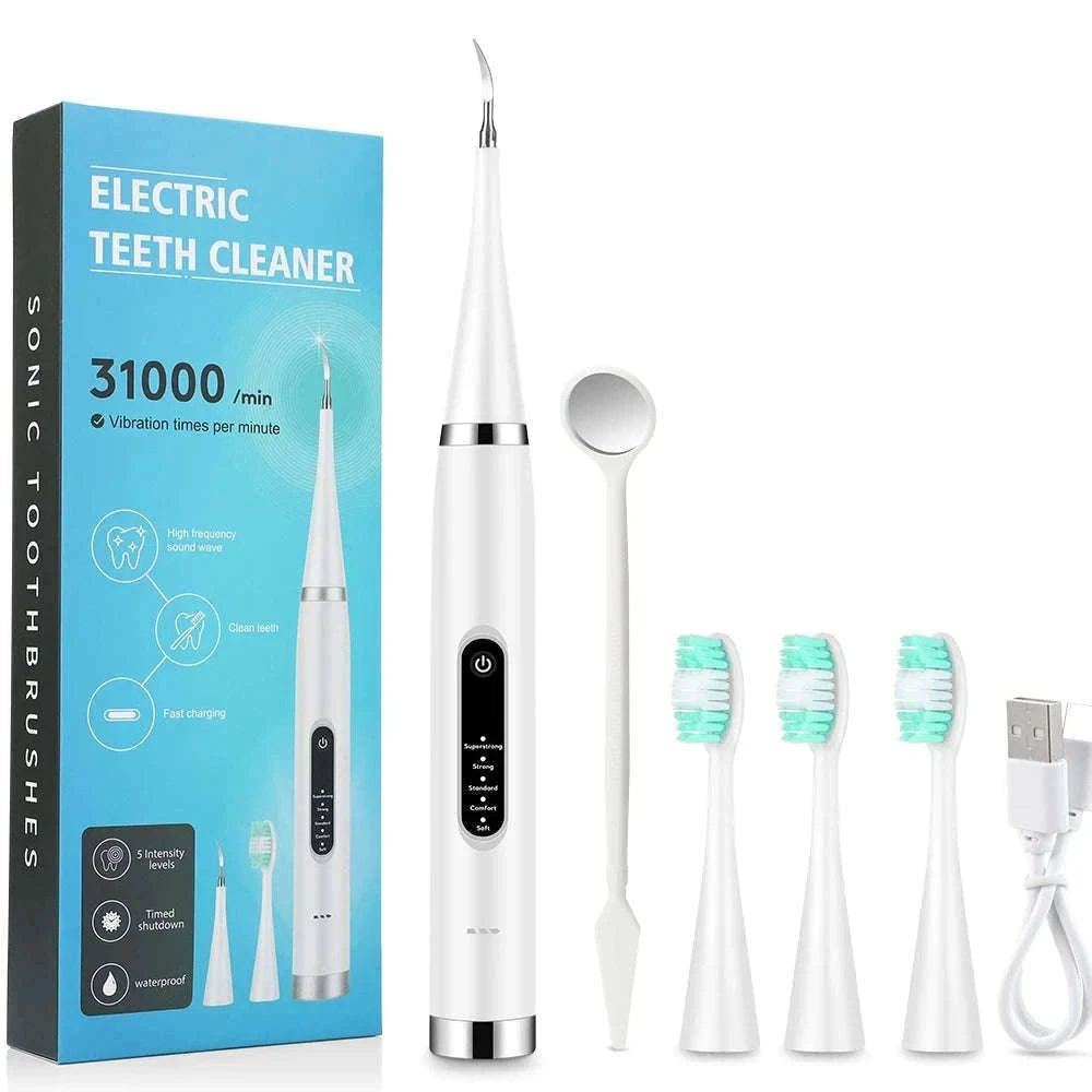 Electric Teeth Cleaner Ultrasonic Dental Scaler for Home Use-black