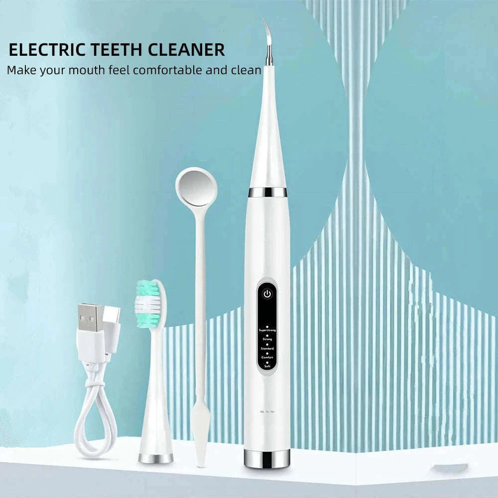 Electric Teeth Cleaner Ultrasonic Dental Scaler for Home Use-black