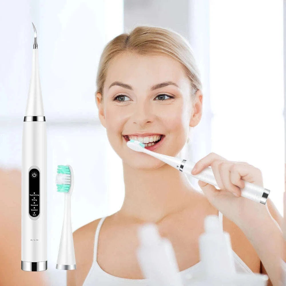 Electric Teeth Cleaner Ultrasonic Dental Scaler for Home Use-black