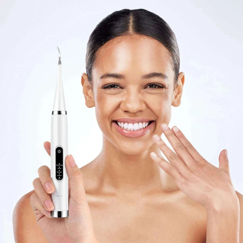 Electric Teeth Cleaner Ultrasonic Dental Scaler for Home Use-black