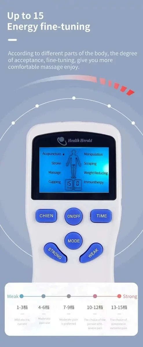 Electric TENS Muscle Stimulator Massager-US PLUG