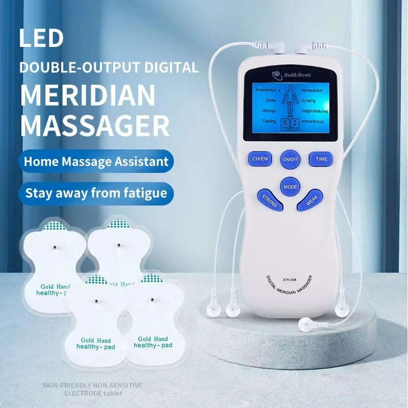 Electric TENS Muscle Stimulator Massager-US PLUG