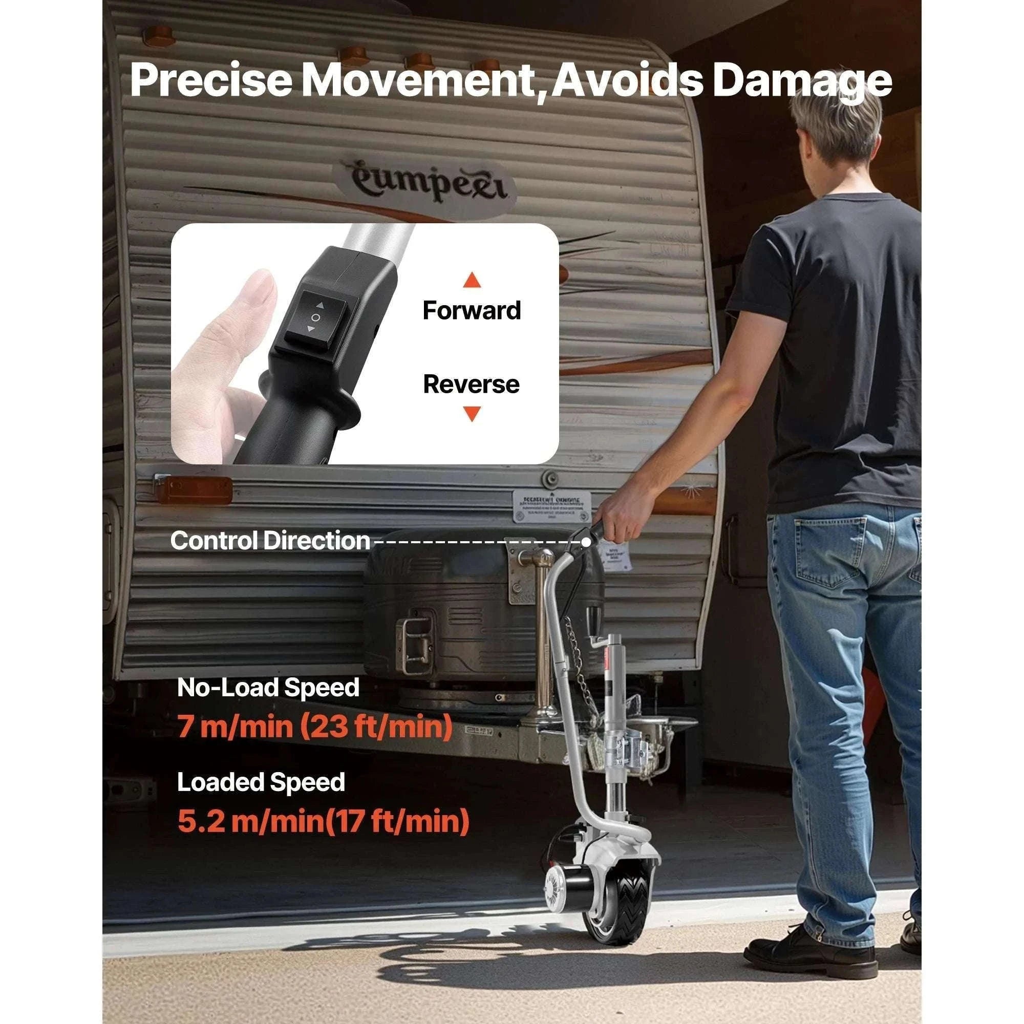 Electric Trailer Dolly 5500 lbs Motorized Jockey Wheel 12V-5500lbs / france