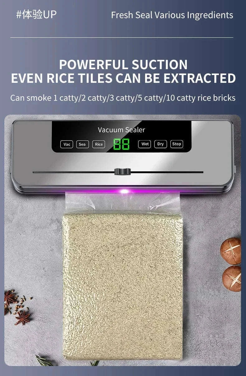 Electric Vacuum Sealer with Touch Control and Built-In Cutter-EU / China Mainland