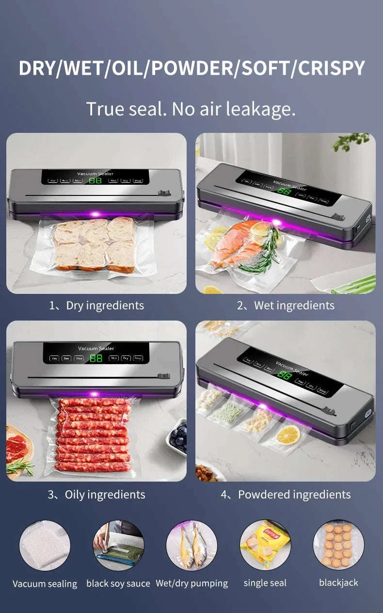 Electric Vacuum Sealer with Touch Control and Built‑In Cutter-EU / China Mainland